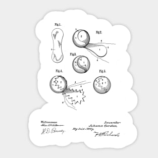 Baseball design patent drawing Sticker